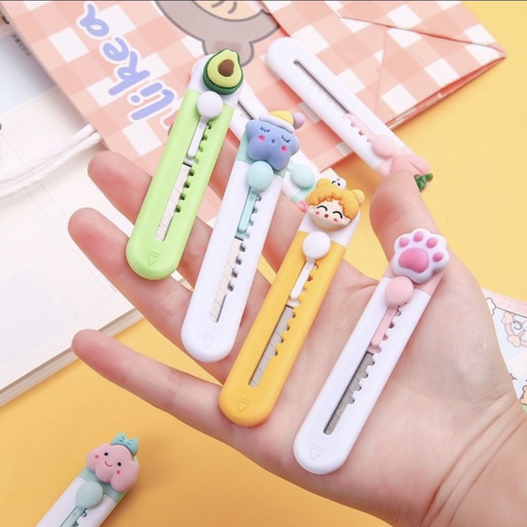 [Stationery] Dao rọc giấy cắt giấy cầm tay mini họa tiết đáng yêu nhỏ gọn tiện dụng siêu dễ thương