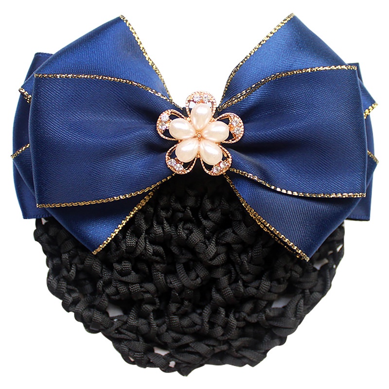 Kẹp Búi Tóc Hình Nơ Đính Hạt Ngọc Trai Giả