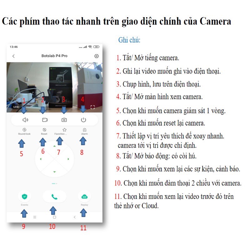 Camera quan sát 360 P4 Pro 2K 1296P, Xoay 360 độ, H264+ Smart AI App Botslab | Hàng Chính Hãng | Bảo Hành 12 Tháng