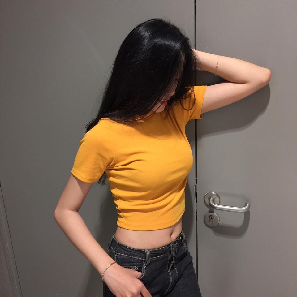 [Mua 2 freeship] Áo Croptop ngắn tay chất thun borip dày dặn | BigBuy360 - bigbuy360.vn