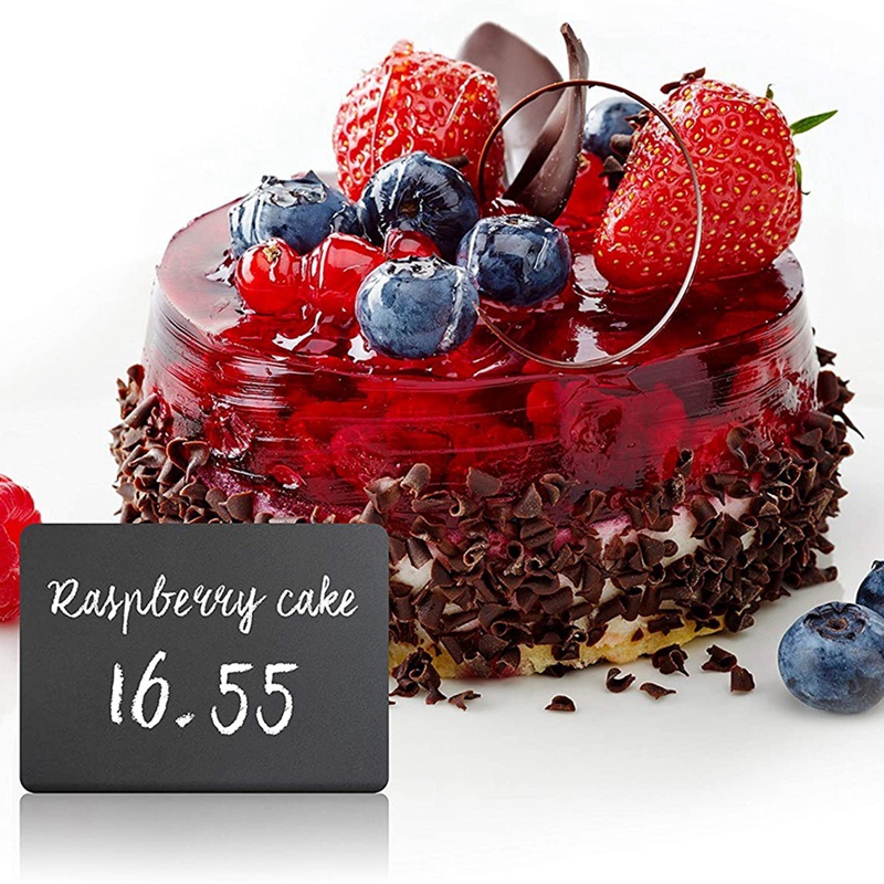 Bộ 10 Bảng Đen Mini 4 X3inch Dùng Trang Trí Thức Ăn - Buffet - Bàn Tiệc Cưới - Bakery - Bảng Nhỏ