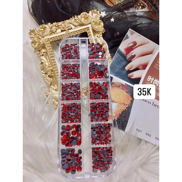 Đá chân bằng, đá tròn , đá trắng , đá vang, đá mix size mix màu, đá đen , đá gắn móng tay, đá nail
