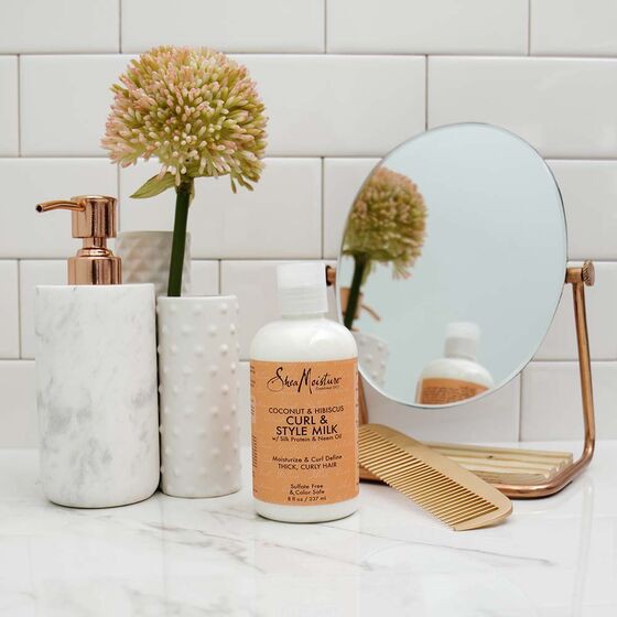 Bộ gội xả Sheamoisture Shea Moisture Coconut & Hibicus 384ml cho tóc xoăn sóng, bổ sung ẩm cho tóc