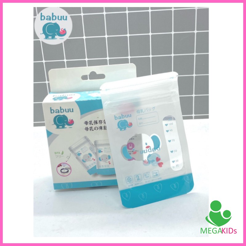 Túi trữ sữa Babuu 250ml, Babuu 100ml