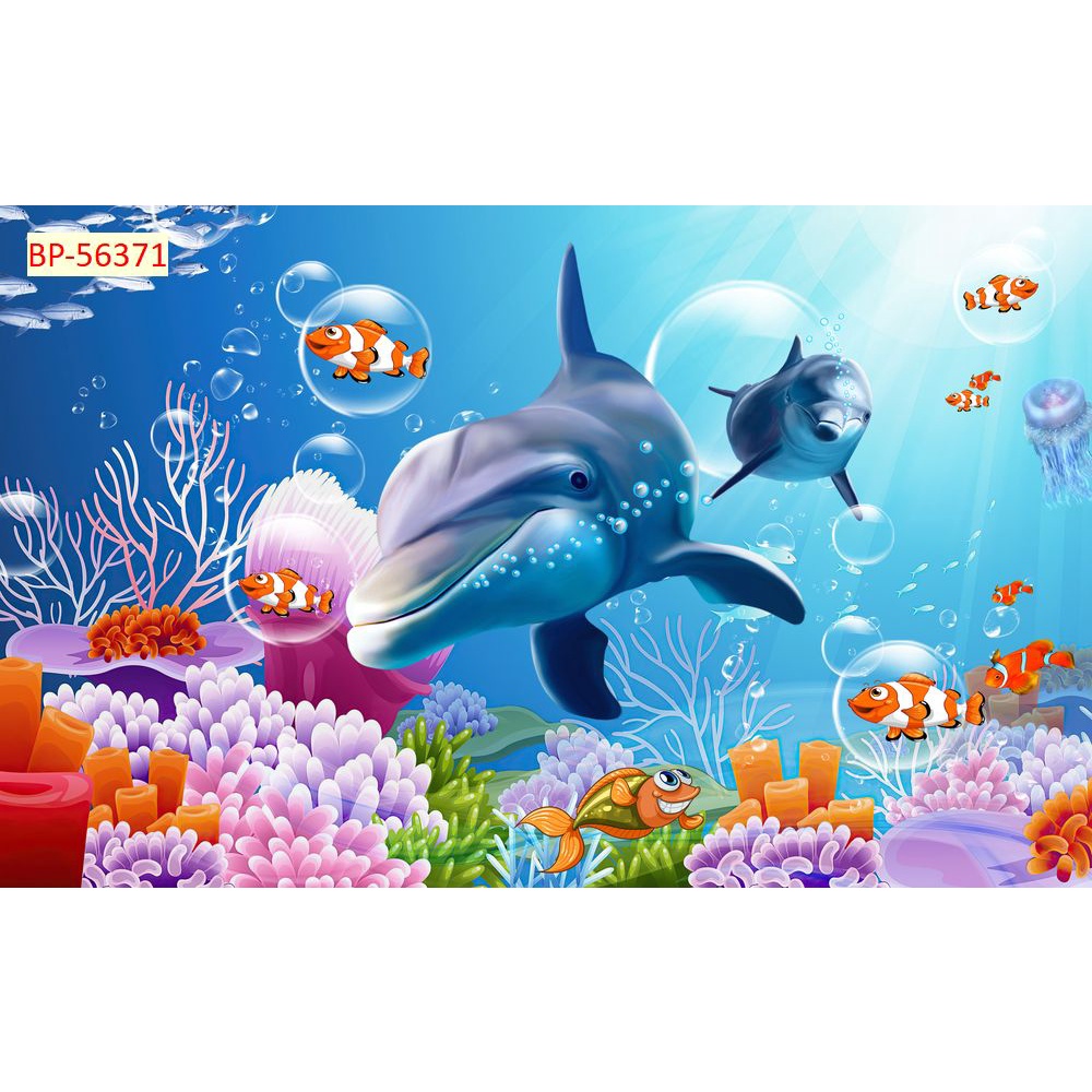 Tranh Dán Tường Họa Tiết Thế Giới Đại Dương 3D Hót Nhất, được ưa chuộng nhất hiện nay