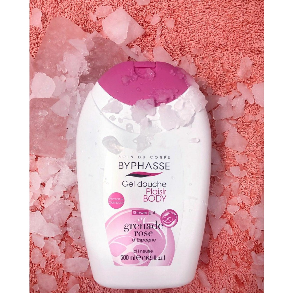 Gel tắm lựu hồng Byphasse 500ml date 31/01/2023
