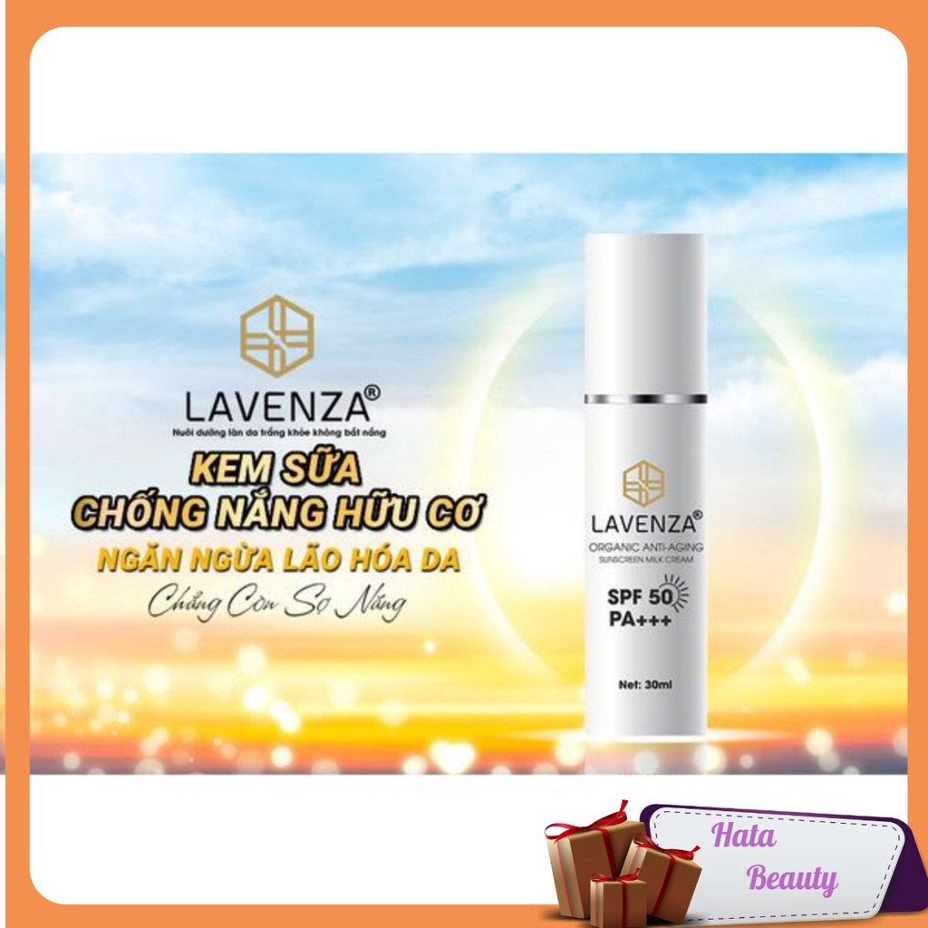 KEM SỮA CHỐNG NẮNG ☀️FREESHIP☀️ KEM CHỐNG NẮNG HỮU CƠ NGĂN NGỪA LÃO HÓA DA LAVENZA