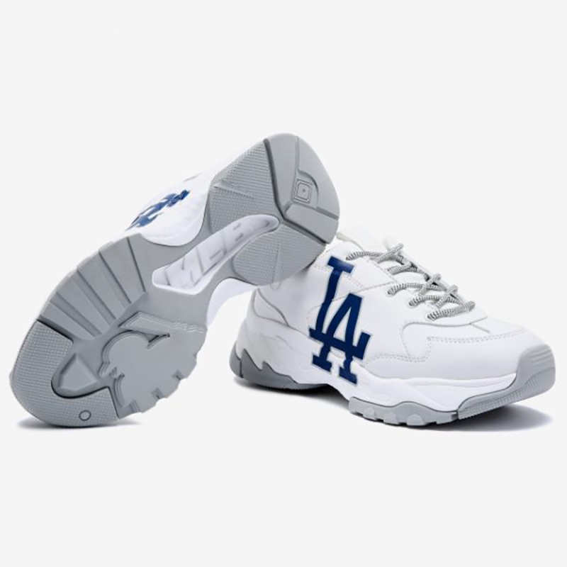 Giầy Thể Thao Nam Nữ,Giầy MLB LA Da Bò Cao Cấp Đế Cao Tăng Chiều Cao Full Box