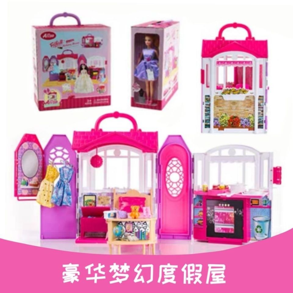 Bộ Đồ Chơi Ngôi Nhà Búp Bê Barbie Xinh Xắn Dành Cho Bé