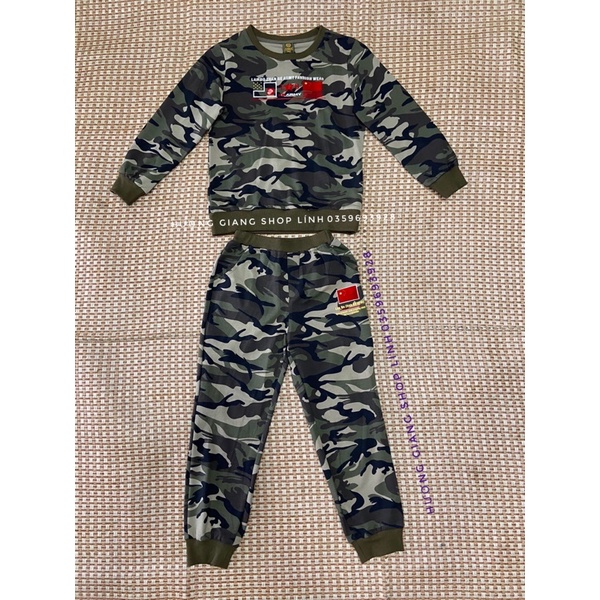 Set nỉ rằn ri trẻ em thời trang cao cấp