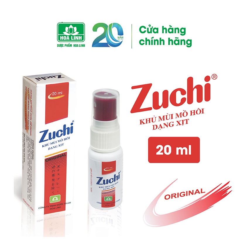 Xịt khử mùi mồ hôi Zuchi 20ml (Màu ngẫu nhiên)