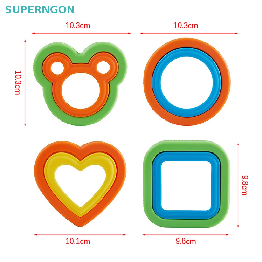 SUPERNGON Stainless Steel Sandwich Cutter Set DIY Food Cookie Maker Mold for Kids Sandwich HOT