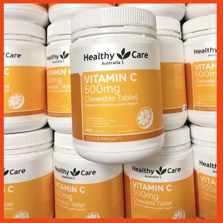 Vitamin C Healthy care Úc 500 viên, đẹp da, giảm thâm, nám, sạm, tăng cường đề kháng
