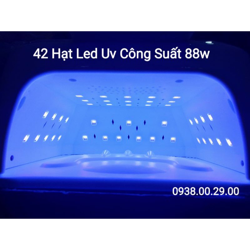 Máy Hơ Gel Cao Cấp Nghe Nhạc Bluetooth 42 Led Uv Siêu Bền Công suất 88W. BH 6t