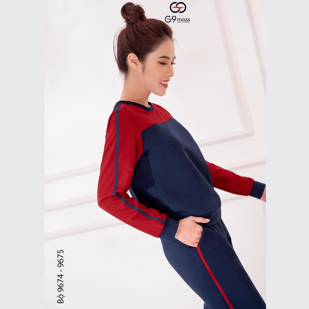 Bộ thể thao nữ G9moza 9674 - 9675 với chất liệu da cá mềm mại không xù