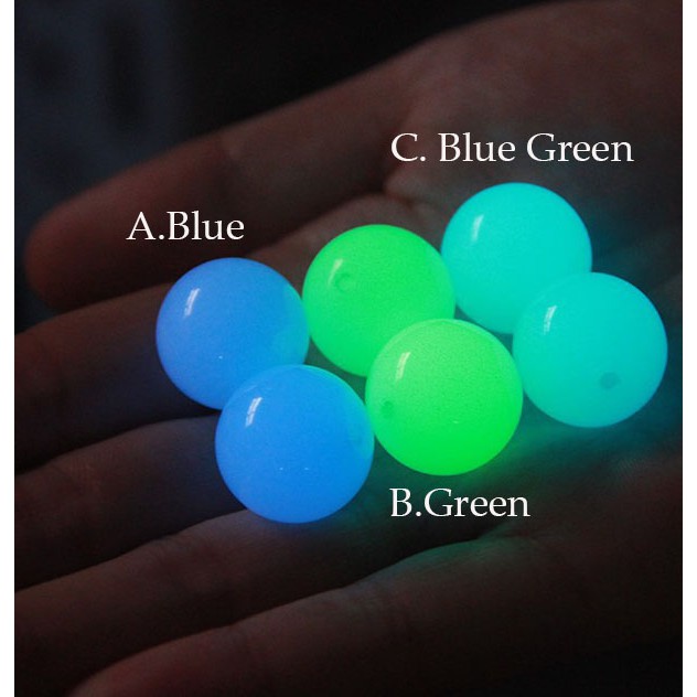 Chuỗi Hạt Đá Tròn Dạ Quang Tự Nhiên 6-10mm