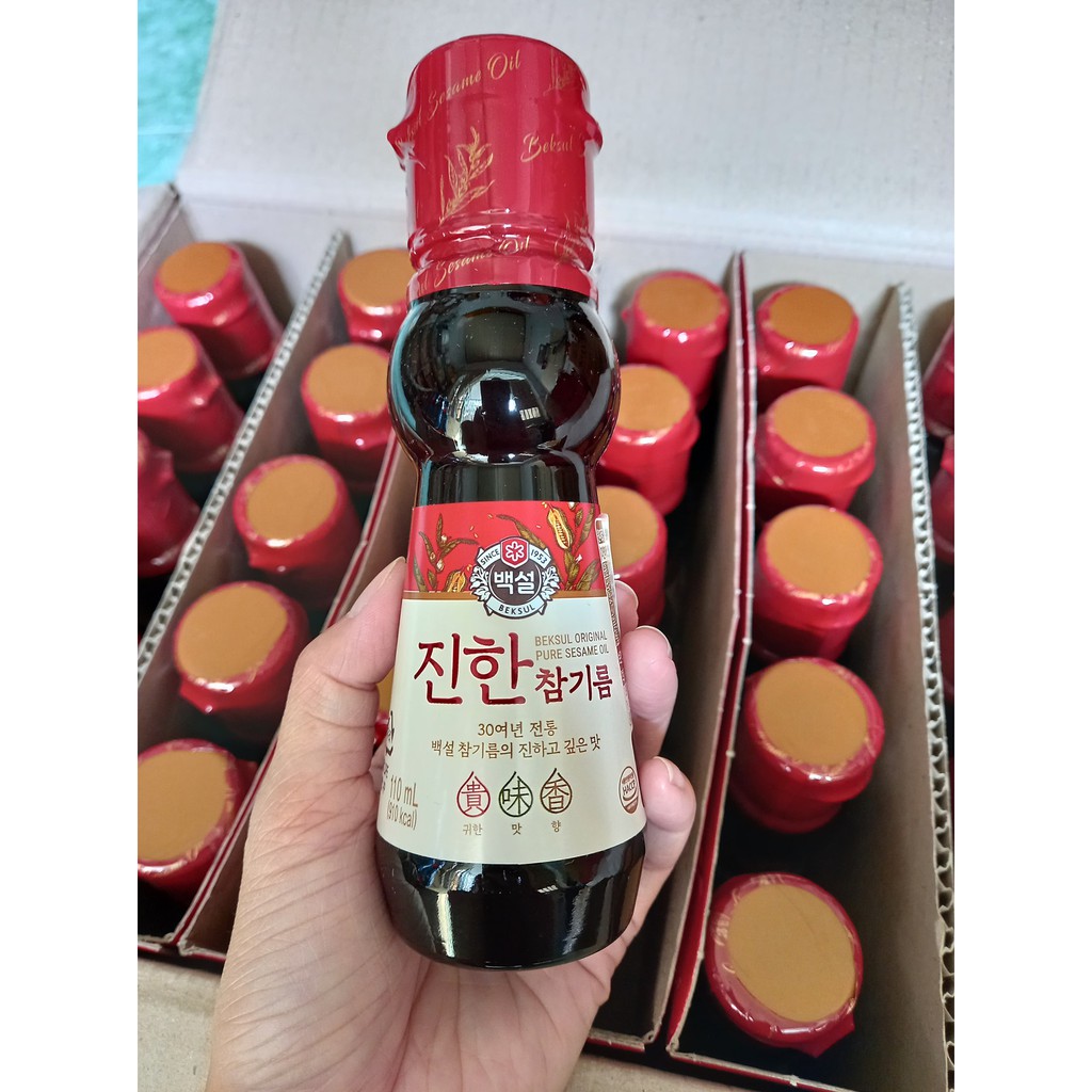 Dầu mè đậm đặc Hàn Quốc Beksul chai 110ml