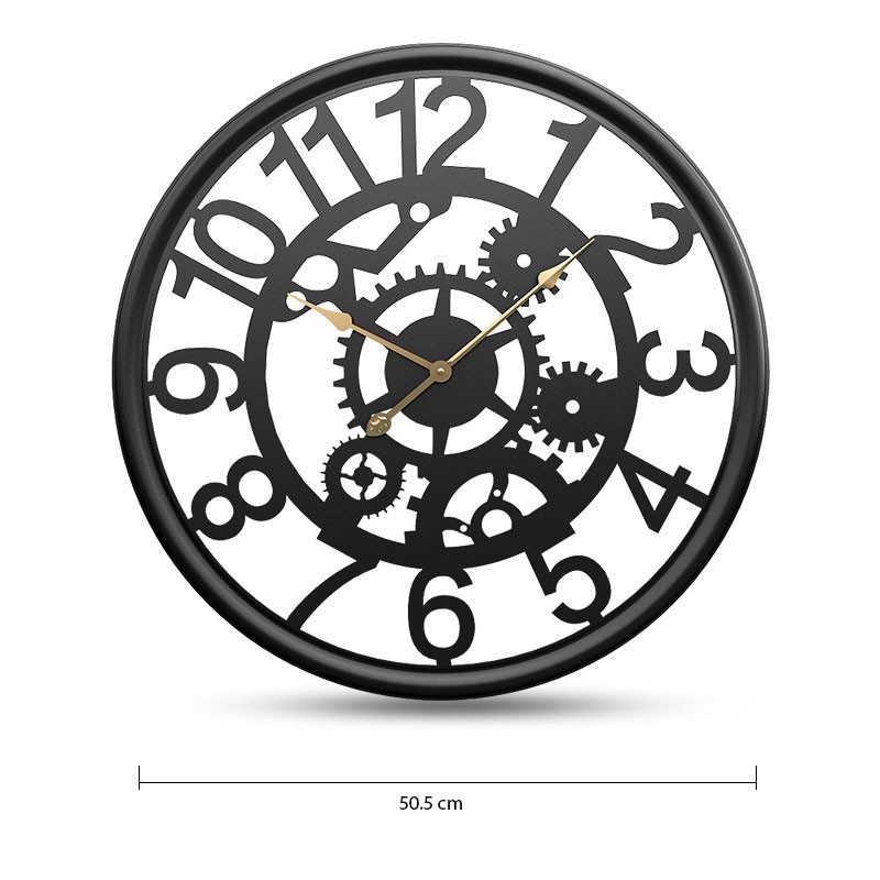 [HOT 2021] Đồng hồ treo tường Black Gear Đẹp Độc Nghệ Thuật - BH 12 tháng - F20Beauty - Phong cách hiện đại