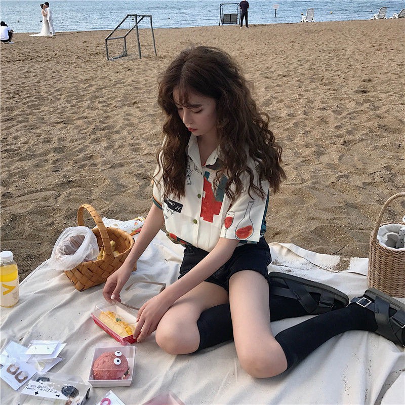 Áo Voan Ngắn Tay Thời Trang Hàn Quốc Cho Nữ 1088