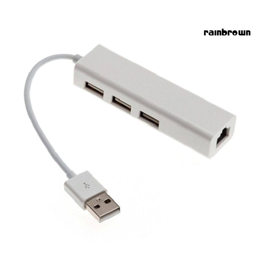 Bộ Chia 3 Cổng Usb 2.0 Rj45 Lan Cho Mac Ios Android