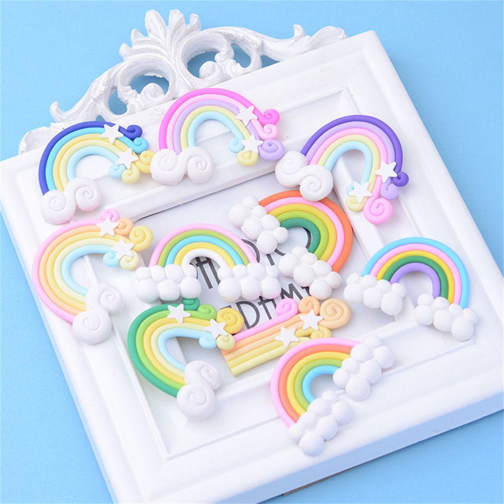 YNATURAL Que Cắm Trang Trí Bánh Sinh Nhật Hình Cầu Vồng