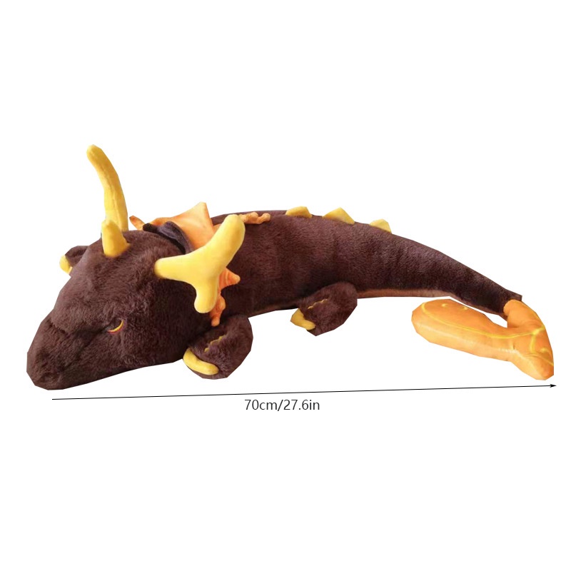 Đồ chơi thú nhồi bông Morax Genshin zhongli Tartaglia whale dragon  hoạt hình 68 cm Quà tặng cho bé