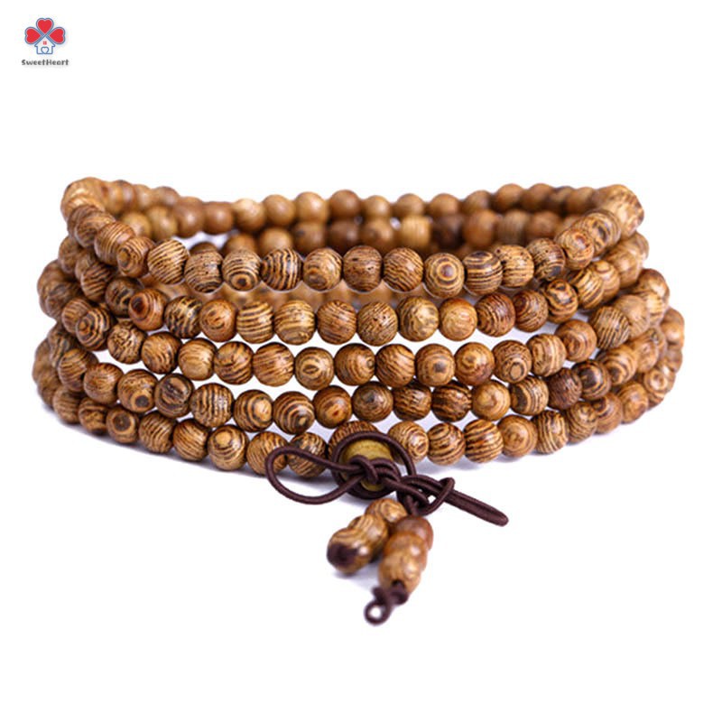 Dây đeo tay đa lớp 108 chuỗi hạt gỗ thời trang cho tín đồ đạo phật | BigBuy360 - bigbuy360.vn