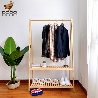 Giá Treo Quần Áo Gỗ Chữ A - Kệ Quần Áo Thông Minh 2 Tầng Bằng Gỗ Thông Tự Nhiên - DODO DECOR