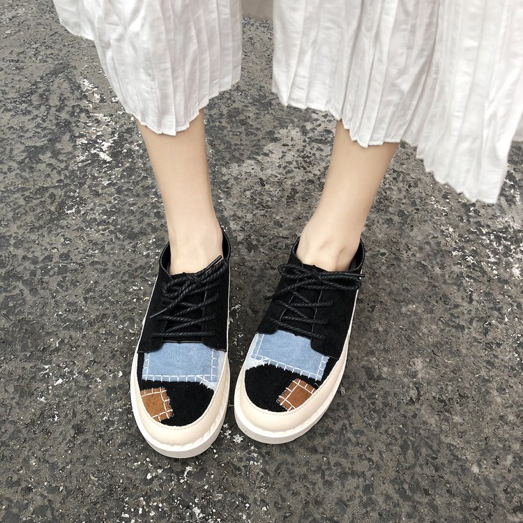 Giày thể thao IELGY vải bạt đế dày thời trang Hàn Quốc cổ điển