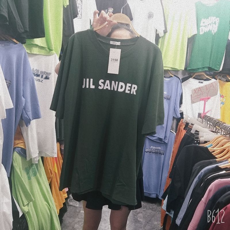 Áo phông 3158,áo thun tay lỡ from rộng chất cottong in hình JIL SANDER