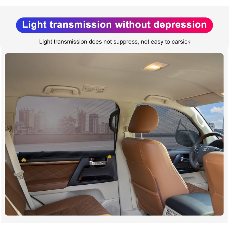 Tấm phim lưới từ tính PECHAM gắn cửa sổ xe hơi bảo vệ khỏi tia UV tiện dụng