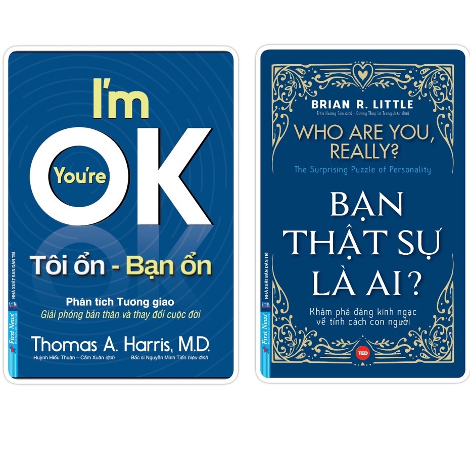 Sách - Combo I'm OK You're OK Tôi Ổn Bạn Ổn + Bạn Thật Sự Là Ai? - First News  - FIN