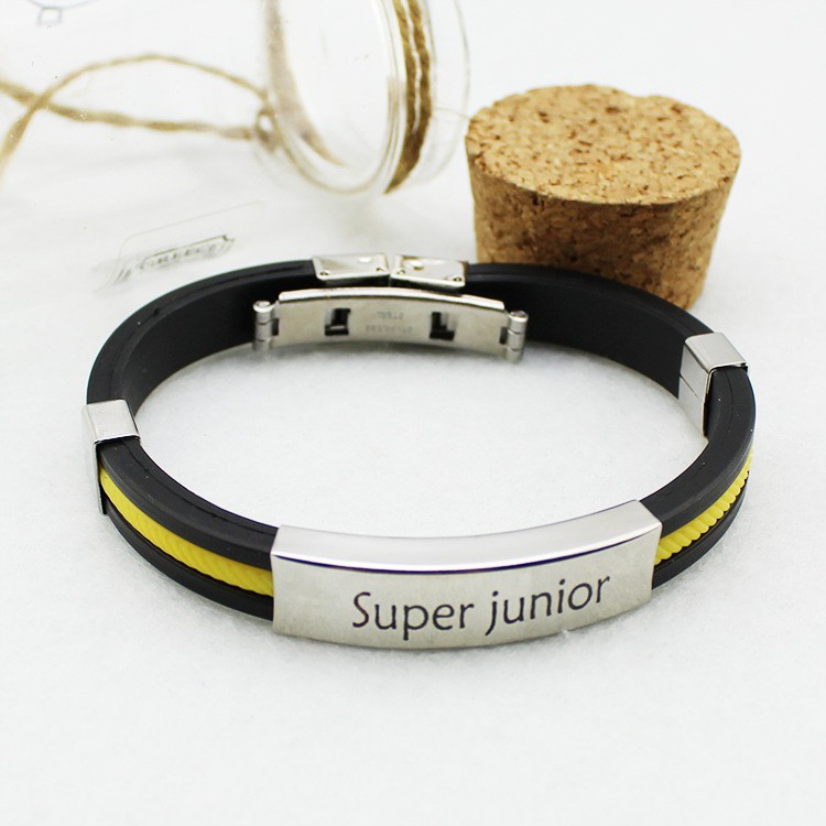 Vòng Tay Silicon Kpop Bts Super Junior