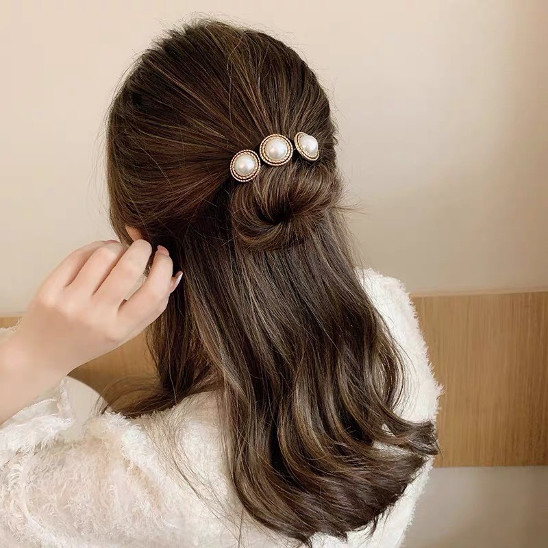 Kẹp tóc hàn quốc đính đá mới hot trend tiktok, phụ kiện búi tóc tạo kiểu nữ KC37 JOLY