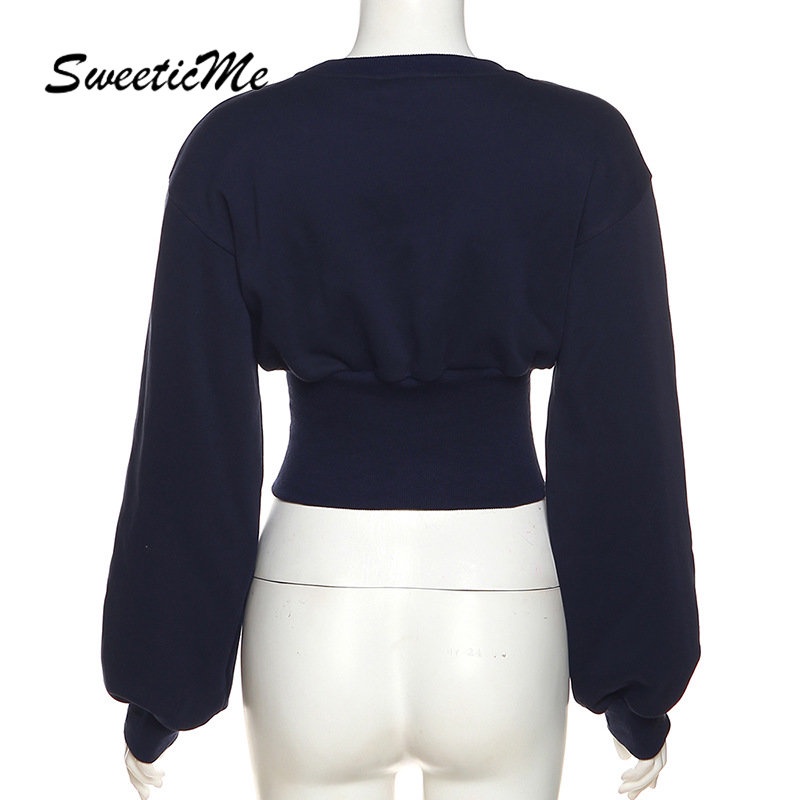 Áo Sweater Cổ Tròn Tay Dài Dáng Ôm Phối Màu Tương Phản Thời Trang   Cho Bạn Gái