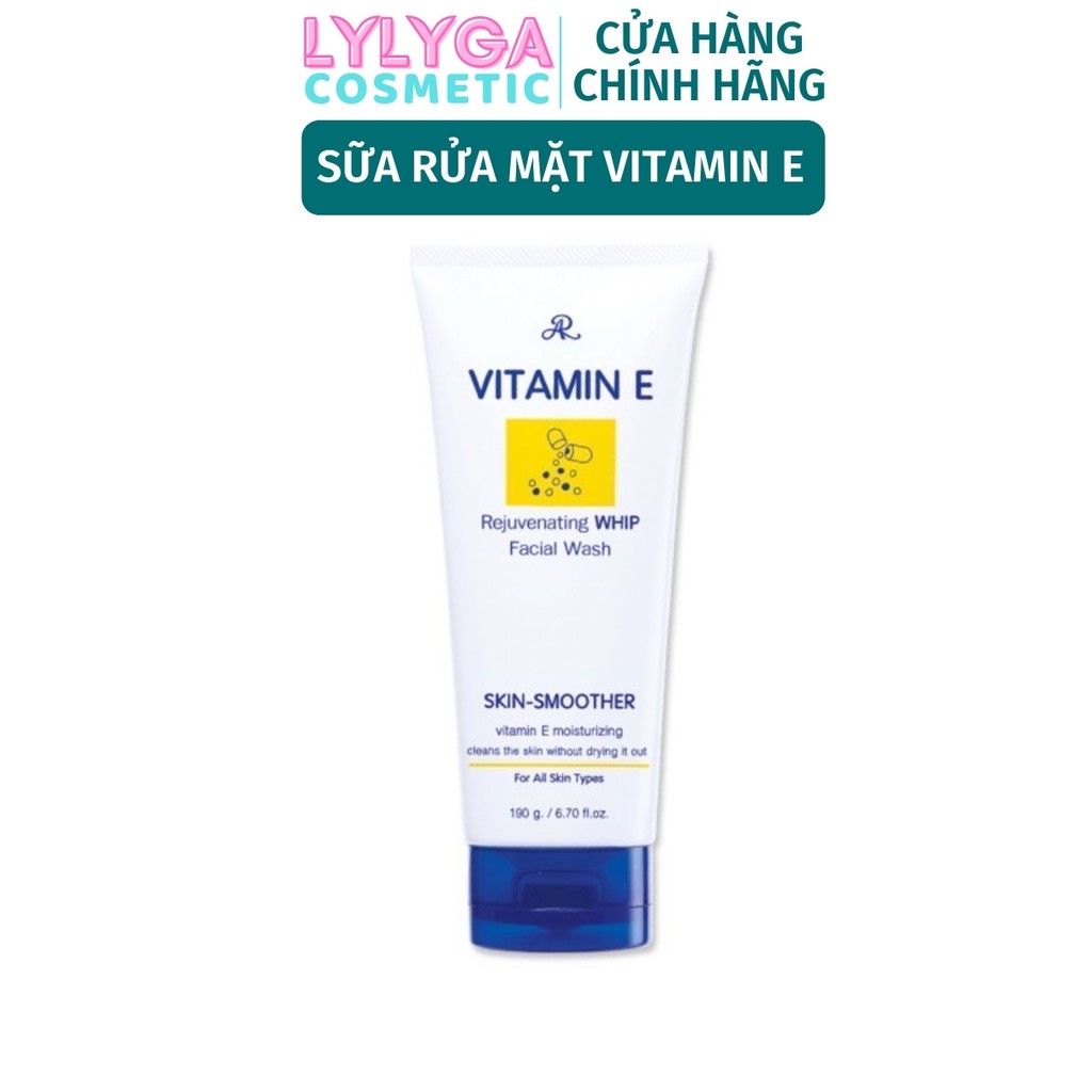 Sữa Rửa Mặt Vitamin E 190g - Thái Lan, Thành phần vitamin E cho da mềm mịn tự nhiên RM02