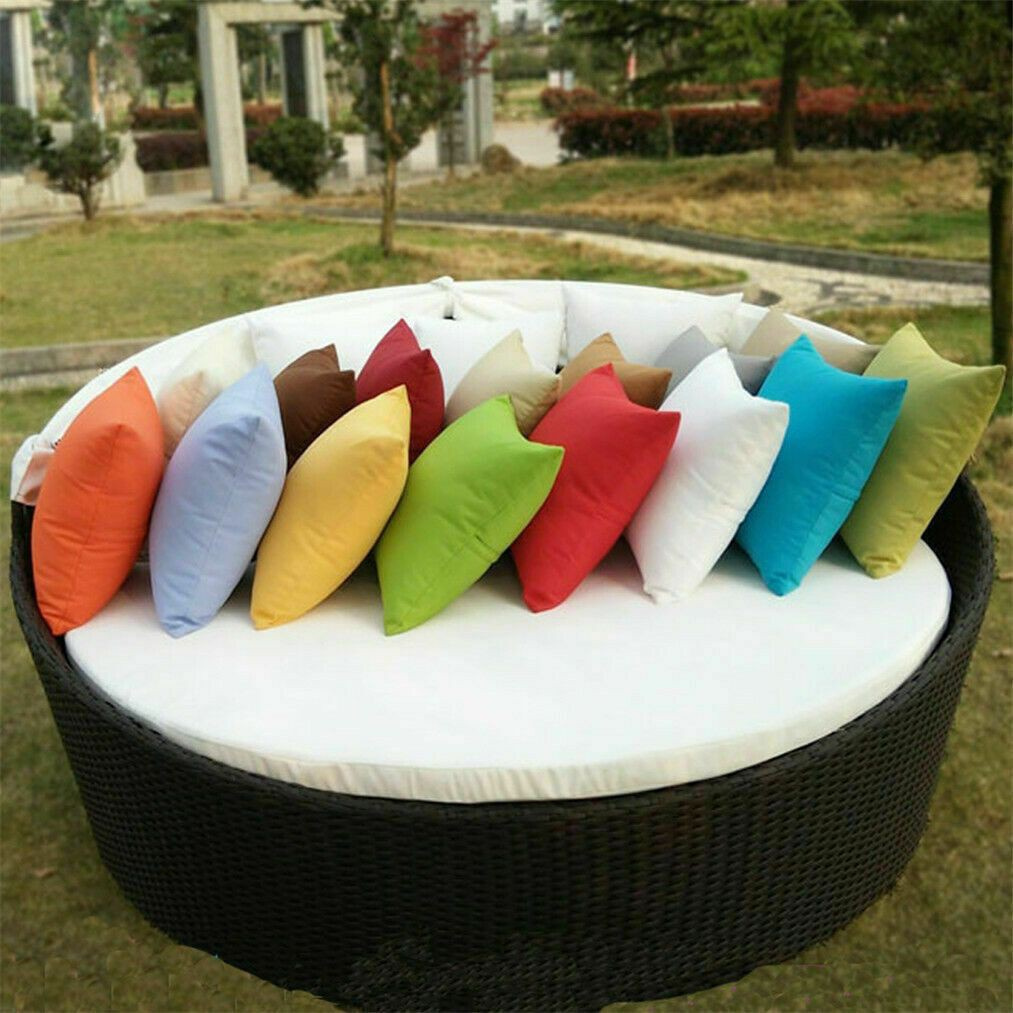 2023 Waterproof Garden Cushion Covers Furniture Outdoor Indoor Seats Pillow Cases