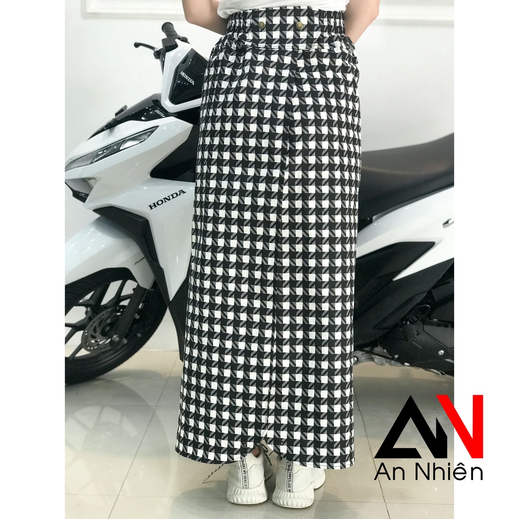 váy chống nắng xẻ tà chất dày dặn xòe rộng dài 98cm cố định bằng miếng dán kết hợp với nút bấm [được chọn mẫu]