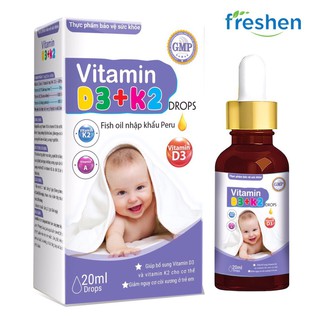 Vitamin D3 + K2 Drops - Bổ sung vitamin Tăng cường hấp thu canxi tối đa