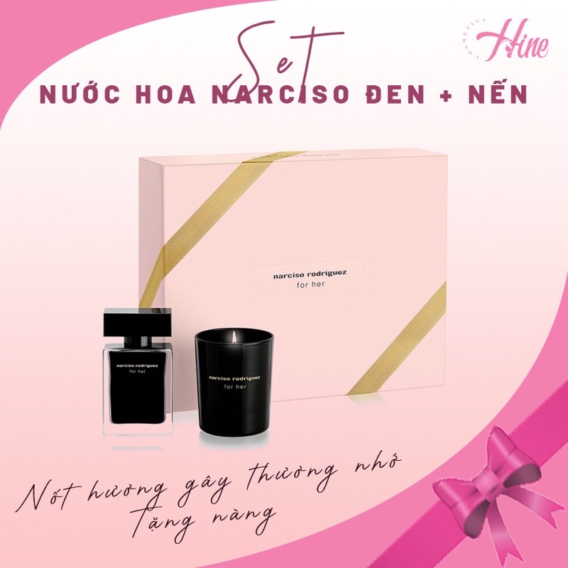 Set nước hoa Narciso đen và nến thơm