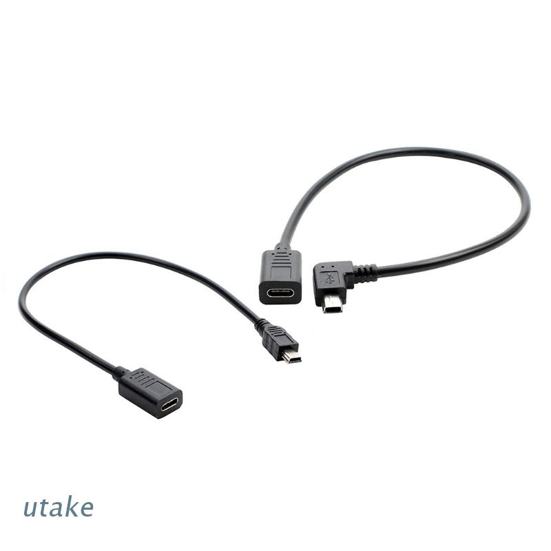 Dây cáp Utake Mini USB 2.0 đầu đực tới USB 3.1 Type C cái 27cm