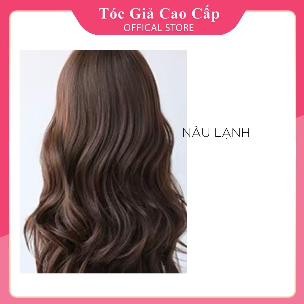 Tóc giả nguyên đầu xoăn lửng C0304 , tặng kèm lưới trùm tóc.