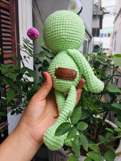 Ếch cốm, đồ chơi thú bông bằng len móc handmade