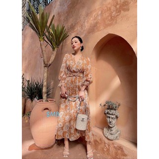 ĐẦM MAXI HOA XOẮN EO