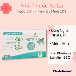 Hộp 50 chiếc Khẩu trang y tế 4 lớp Nutriphar