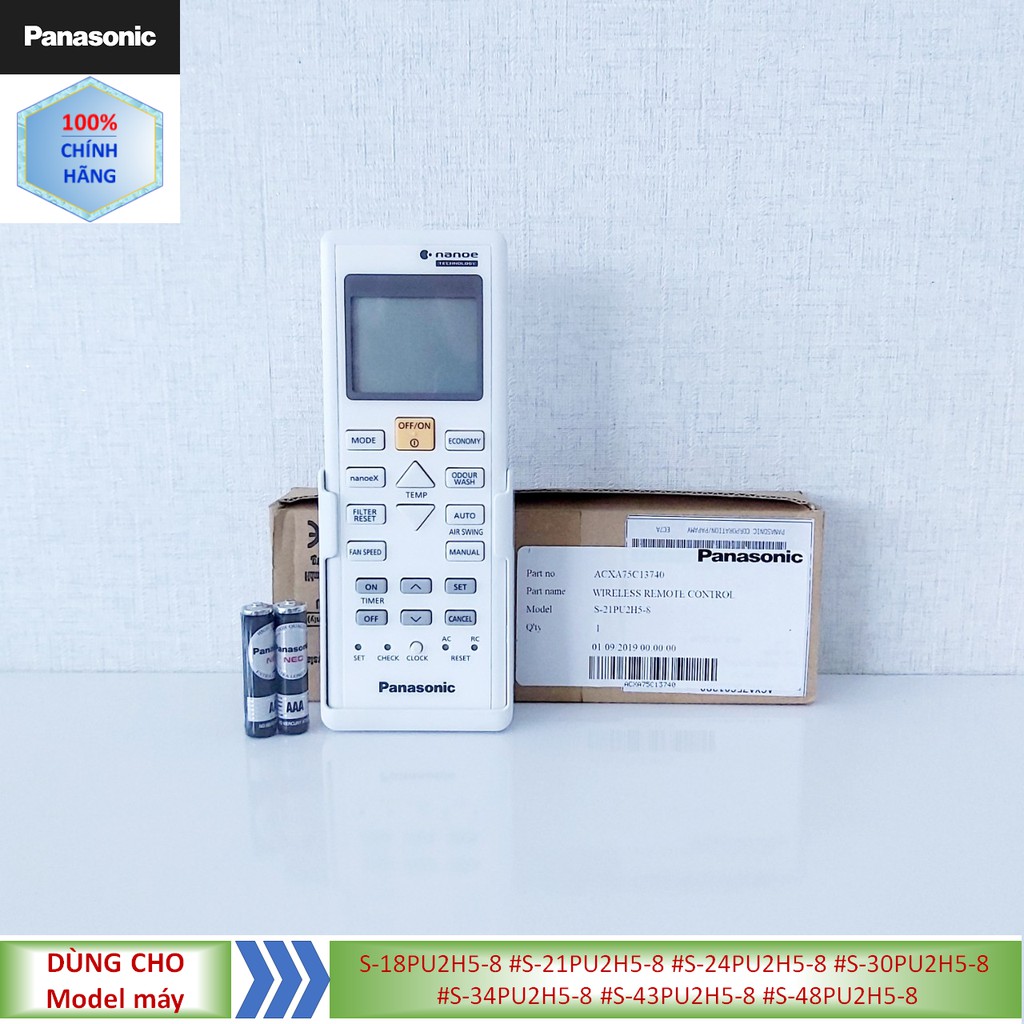 [Remote chính hãng] Điều khiển điều hòa âm trần Panasonic model S-18PU2H5-8 #S-21PU2H5-8 #S-24PU2H5-8 #S-30PU2H5-8