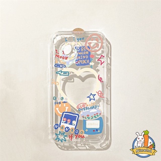 Ốp Điện Thoại Silicon Trong Suốt Chống Sốc Hình Trái Tim Cho iPhone 14 13 12 11 Pro Max X Xr Xs Max SE iPhone 8 7 6 6s Plus