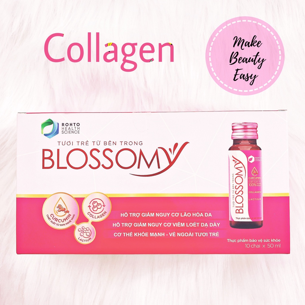 Thực Phẩm Bảo Vệ Sức Khỏe Blossomy 50ml x 10 chai Blossomy Curcumin &amp; Collagen