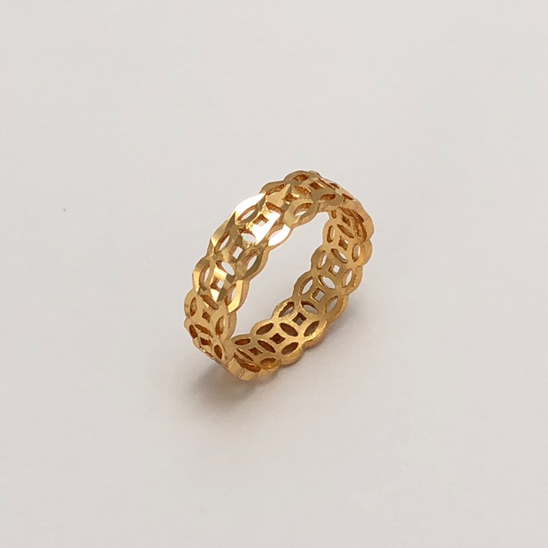 NHẪN NỮ ĐỒNG TIỀN MẠ VÀNG 18K CAO CẤP