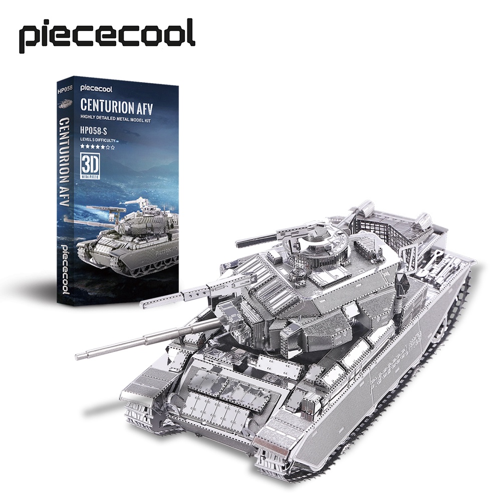 Set đồ chơi lắp ráp PIECECOOL mô hình xe tăng quân đội 3D bằng kim loại thời trang